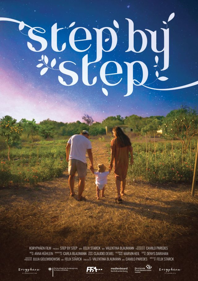 Step by Step, Poster, Dokumentarfilm, Auswandererpaar, Mallorca, regenerative Farm